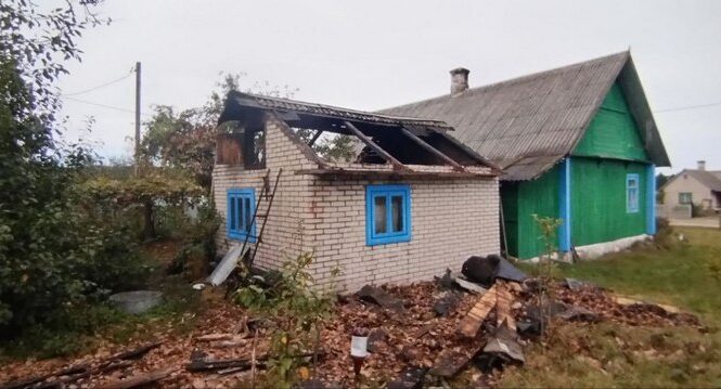 Пажар адбыўся ў нядзелю ў вёсцы Байкі