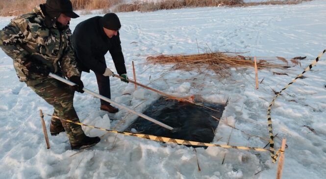 Сделаем лунки и спасем рыбу от замора